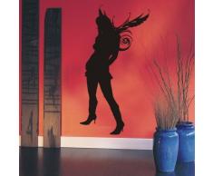 INDIGOS WG30414-80 Wandtattoo w414 Sexy Engel Fee Wandaufkleber 120 x 65 cm, braun