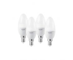 LEDVANCE Smart+ LED, ZigBee Lampe mit E14 Sockel, warmweiß bis tageslicht (2000K - 6500K), dimmbar, Direkt kompatibel mit Echo Plus und Echo Show (2. Gen.), Kompatibel mit Philips Hue Bridge, 4er Pack