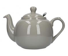 London Pottery Teekanne mit Filter, für 2 Tassen, Grün, Keramik, grau, 4 Cup