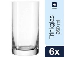 Leonardo Easy+ Becher M, 6-er Set, 260 ml, spülmaschinenfest, Teqton-Kristallglas, 039612
