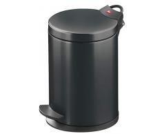 Hailo T2 S, Mülleimer aus Stahlblech, 4 Liter, Müllbeutel-Klemmung, Anti-Rutsch-Fuß, Tragegriff, made in Germany, 0704-859