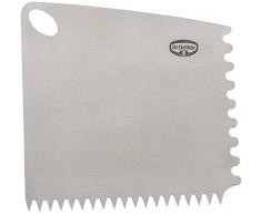 Dr. Oetker Tortenkamm mit Zacken, und Wellen 11cm, Küchenhelfer aus hochwertigem Edelstahl, glatte, gezackte und gewellte Seite, zum Dekorieren und Verzieren von Kuchen und Torten, (Farbe: silber), Menge: 1 Stück