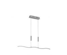 WOFI Pendelleuchte, 1-flammig Kennett 1 x LED / 26 W, 8 x 150 x 100 x Abhängung 150 cm, 3000 k, 1900 lm, Energieeffizenzklasse A höhenverstellbar dimmbar mittels geeignetem Wanddimmer, nickel matt 7770.01.64.0000