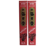 Trimontium Morning Star japanische Räucherstäbchen Duopack, 2 x 50 Stück, Myrrh, Kräuter, braun, 13x2,4x2,4 cm, 2-Einheiten