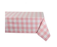 DII CAMZ10529 Tischdecke, 100% Baumwolle, pink/weiß, 60x84