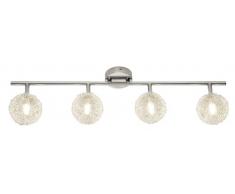 Reality Leuchten Deckenleuchte Wire, Metall, Chrom, Glas klar, Alumiuniumgeflecht, R81324106