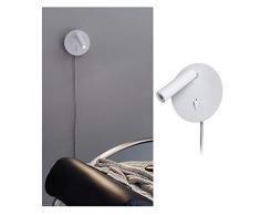 Paulmann 78917 LED Wandleuchte Tabari rund incl. 1x3,2 Watt Wand-Leselampe Weiß, Chrom Leseleuchte Metall Wandlampe 3000 K, 3.2 W