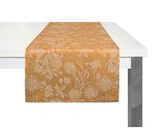 Adam Flower Cuvée Tischläufer, Bio Baumwolle, Curry, 50 x 150 cm