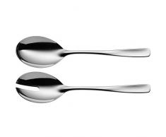 WMF Ambiente Salatbesteck Set, 2-teilig Salatgabel, Servierlöffel, Cromargan protect, Edelstahl poliert, extrem kratzbeständig, spülmaschinengeeignet