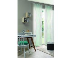 Deko Trends Schiebevorhang, Stoff, türkis-Taupe, 245 x 60 x 0.1 cm