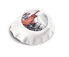 koziol Plopp Flaschenöffner mit Druck, Thermoplastischer Kunststoff, Weiß, 8.5 x 7.7 x 2.4 cm