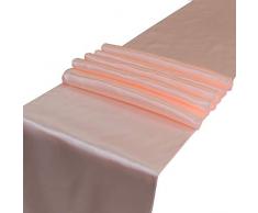 Parfair Dessin Satin Tischläufer 30,5 x 274,3 cm für Hochzeit Bankett Dekoration, helle Seide und glatter Stoff Party Tischläufer Pack of 10 Blush Pink