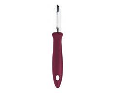 Fiskars Schäler mit rostfreier Stahlklinge für Obst und Gemüse, Kunststoff/Edelstahl, Klingenlänge: 6 cm, Merlot, Inspiration, 1027499