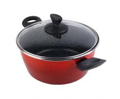 Bergner Kasserolle, 3 l, Durchmesser 20 cm, Rot