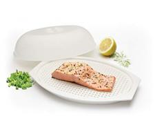 Kitchen Craft KCMFISH Fisch-Dampfgarer für die Mikrowelle