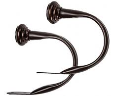 AmazonBasics - Dekorativer Raffhalter für Gardinen, 2er-Pack, Bronze