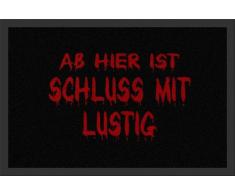 empireposter Ab Hier ist Schluss mit Lustig - Fußmatte, Größe: 60 x 40 cm, Material Polypropylen