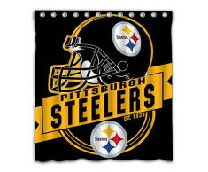 Felikey Custom Dallas Cowboys Wasserdichter Duschvorhang bunt Größe 167,6 x 182,9 cm 66x72Inch Pittsburgh Steelers
