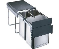 WESCO Abfallsammler, Edelstahl, Silber, 35 x 40 x 50 cm