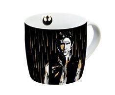 Star Wars Tasse Han Solo 300ml Porzellan Porzellantasse, Schwarz-Gold, 11,5 x 9 x 8,5 cm