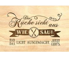 Grafik-Werkstatt Frühstücksbrettchen, Holz, beige, 24 x 26 x 8 cm