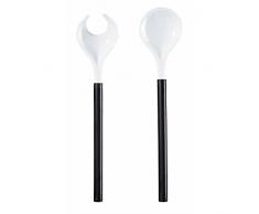 ASA 5214/147 Grande Salatbesteck Porzellan, Holzgriff 31,5 cm, schwarz