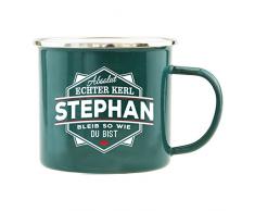 History & Heraldry Echter Kerl Emaille Becher, Stephan, Mehrfarbig