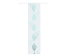 Home Fashion Schiebevorhang Effektvoile Scherli, Polyester, Mint, 245 x 60 cm