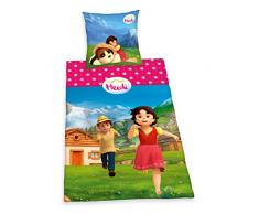 Herding HEIDI Bettwäsche-Set, Kopfkissenbezug 80x80cm, Bettbezug 135x200cm, 100% Baumwolle, Renforcé, mit leichtläufigem Reißverschluss