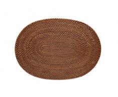 kouboo Laguna Oval Rattan Tisch-Sets, Espresso/dunkelbraun, Set von 2 _ P, Rattan und Korbweide, Honigbraun, 45.72 x 35.56 x 1.27 cm