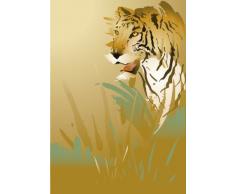 INDIGOS 4051719779561 Wandtattoo MF536 Tiger Stalking Opfer 96 x 67 cm