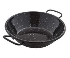 La Ideal Tiefe Pfanne, emaillierter Stahl, Schwarz, 1 Stück, stahl, Schwarz , 16 cm