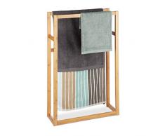 Relaxdays, Natur Handtuchständer Bambus, Standhandtuchhalter, Badetuchständer, stehend, H x B x T: ca. 90 x 60 x 20 cm