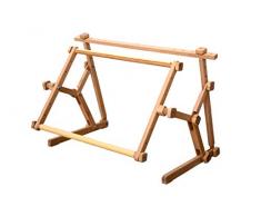 Stickständer für Tisch und Couch Professional mit Stickrahmen 20x24 cm, Holz, verstellbar