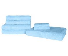 highams Luxuriöse 100% ägyptische Baumwolle 7 Stück Handtuch Bale 550 gsm Sky