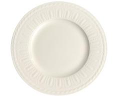 Villeroy & Boch - Cellini Speiseteller mit filigranen Relief-Verzierungen, flacher Teller aus weißem Premium Porzellan, 12,5 cm