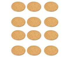 Viva-Haushaltswaren - 12 massive Kork Glasuntersetzer Korkuntersetzer Ø 10cm / 1cm dick