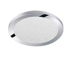 Trio Leuchten 656412406 Cesar A+, LED Deckenleuchte, Metall, 24 Watt, Integriert, Chrom, Switch-Dimmer, 40 x 40 x 3 cm