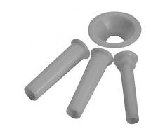 Westmark Wurstfülltrichter-Set, 4-tlg., Durchmesser: 1/1,5/2 cm, Zubehör für Westmark Fleischwolf 97542260/Gr. 10, Kunststoff, Weiß, 14952230