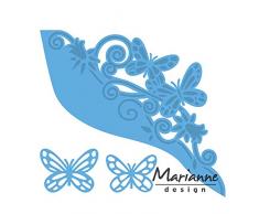 Marianne Design Creatables Schmetterling Bordüre, Metall, Blau, 14 x 12 x 0.5 cm