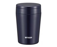 Tiger thermos vacuum insulation soup jar 380ml warm lunch box wide-mouth round-bottom indigo blue MCL-B038-AI