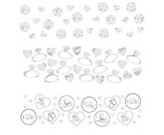 amscan Konfetti, I Do Wert, Weiß