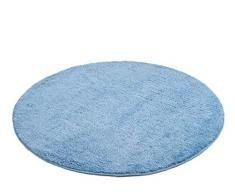 Gözze Mikrofaser Badteppich, rund 110 cm Durchmesser, RIO, Blau, 1025-50-110000
