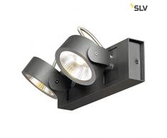 SLV KALU Wand-und Deckenleuchte, Aluminium, schwarz