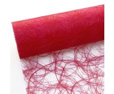 Deko AS GmbH Sizoweb Tischband rot 60 cm Rolle 25 Meter 64 009-R
