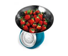 PROGRESS bw05101 Mechanische Bubble Küchenwaage, 5 kg, blau, Edelstahl, blau, 24.7 x 24.7 x 22.9 cm