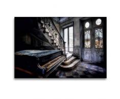 Premium Textil-Leinwand 120 x 80 cm Quer-Format chateau verdure | Wandbild, HD-Bild auf Keilrahmen, Fertigbild auf hochwertigem Vlies, Leinwanddruck von Oliver Jerneizig