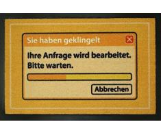 empireposter Anfrage Orange - Fußmatte, Größe: 60 x 40 cm, Material Polypropylen