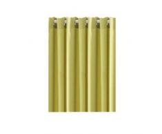 TODAY 257141 Blickdichter Vorhang mit Ösen, Polyester, 140 x 260 cm, Polyester, Fougère/Vert, 140x260 cm