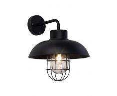 Brilliant 96297/06 Wandleuchte Ext. Descendante, Metal/Glas, Schwarz